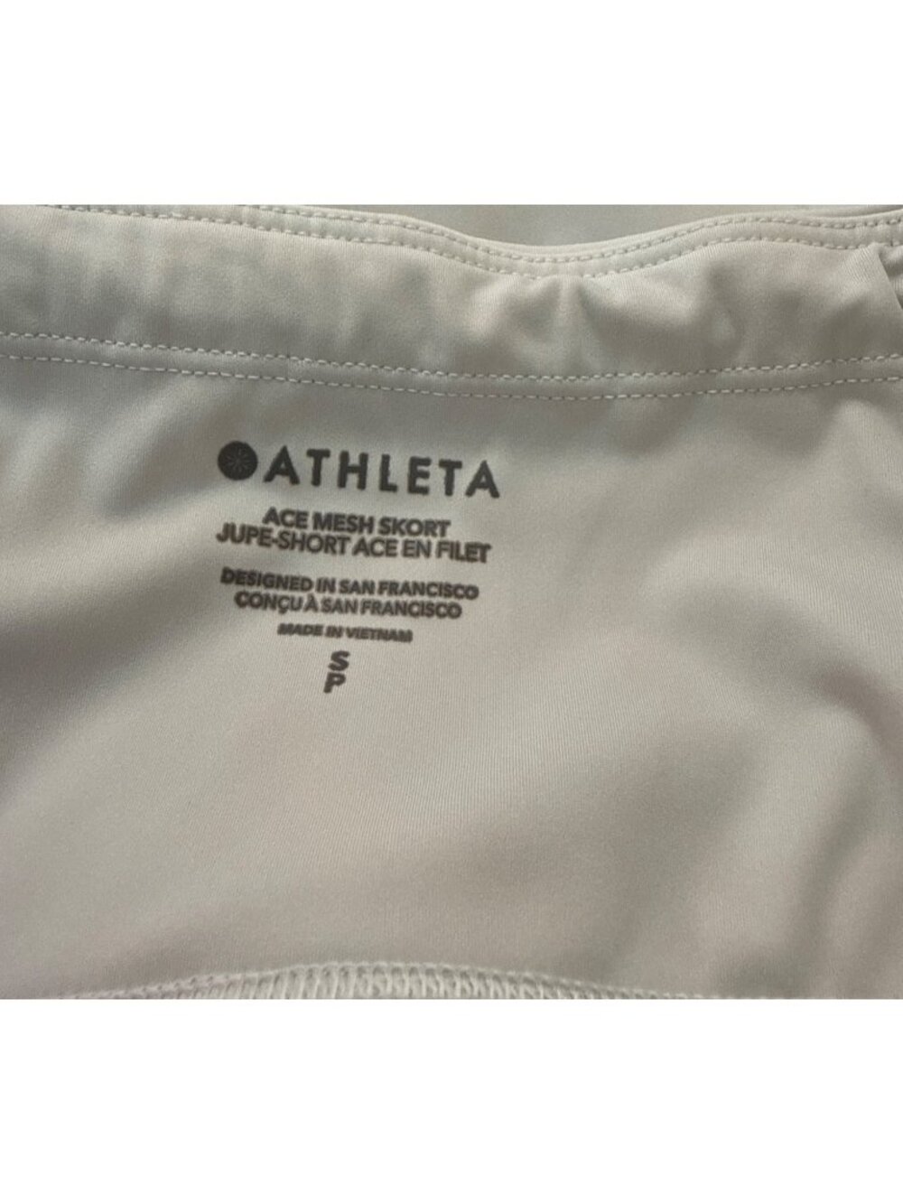 Athleta Ace Mesh Skort White Ruffle Tiered Tennis Golf Size S - Picture 2 of 7